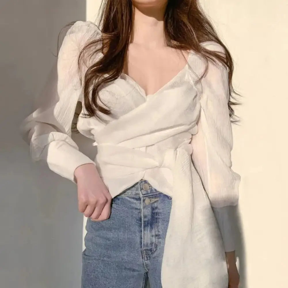 Fashion Elegant Chiffon Blouse Top For Women - blouse