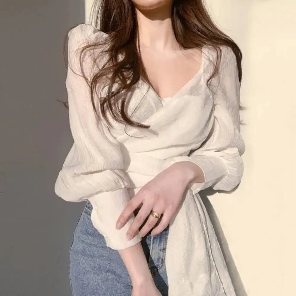 Fashion Elegant Chiffon Blouse Top For Women - blouse