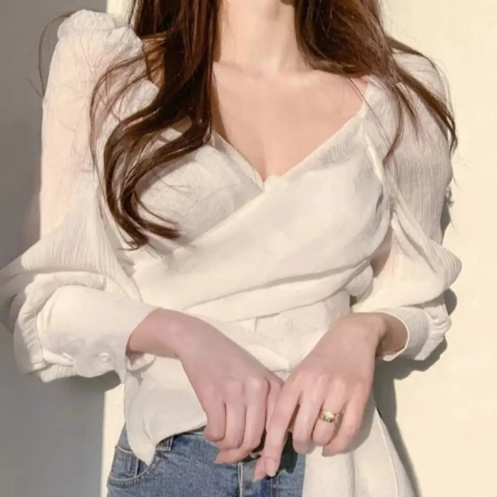 Fashion Elegant Chiffon Blouse Top For Women - blouse