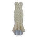 Fishtail MIDI dress - Gold / L - dress