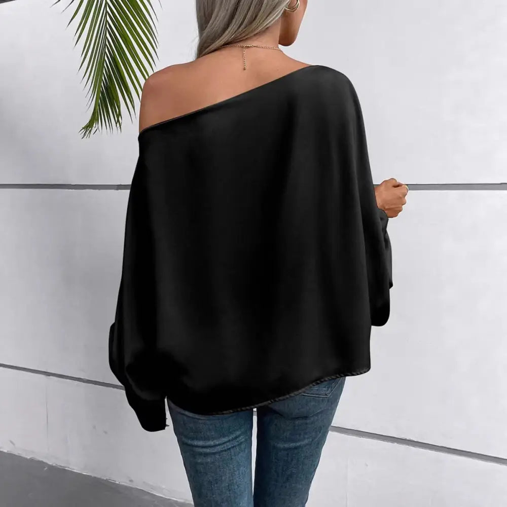 Off-shoulder Satin Blouse For Women - blouse