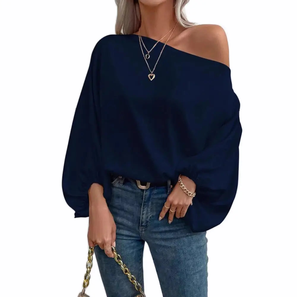 Off-shoulder Satin Blouse For Women - blouse
