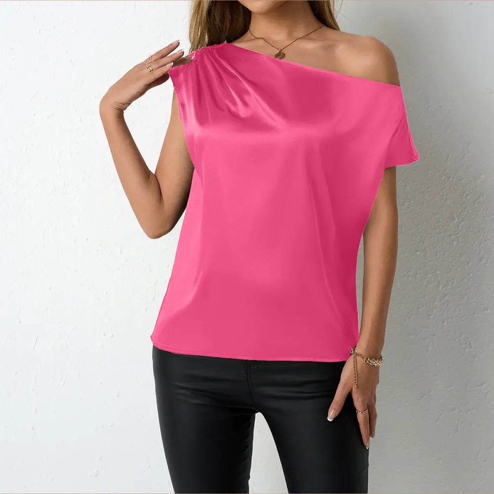 SpringSummer Satin Blouse For Women - blouse
