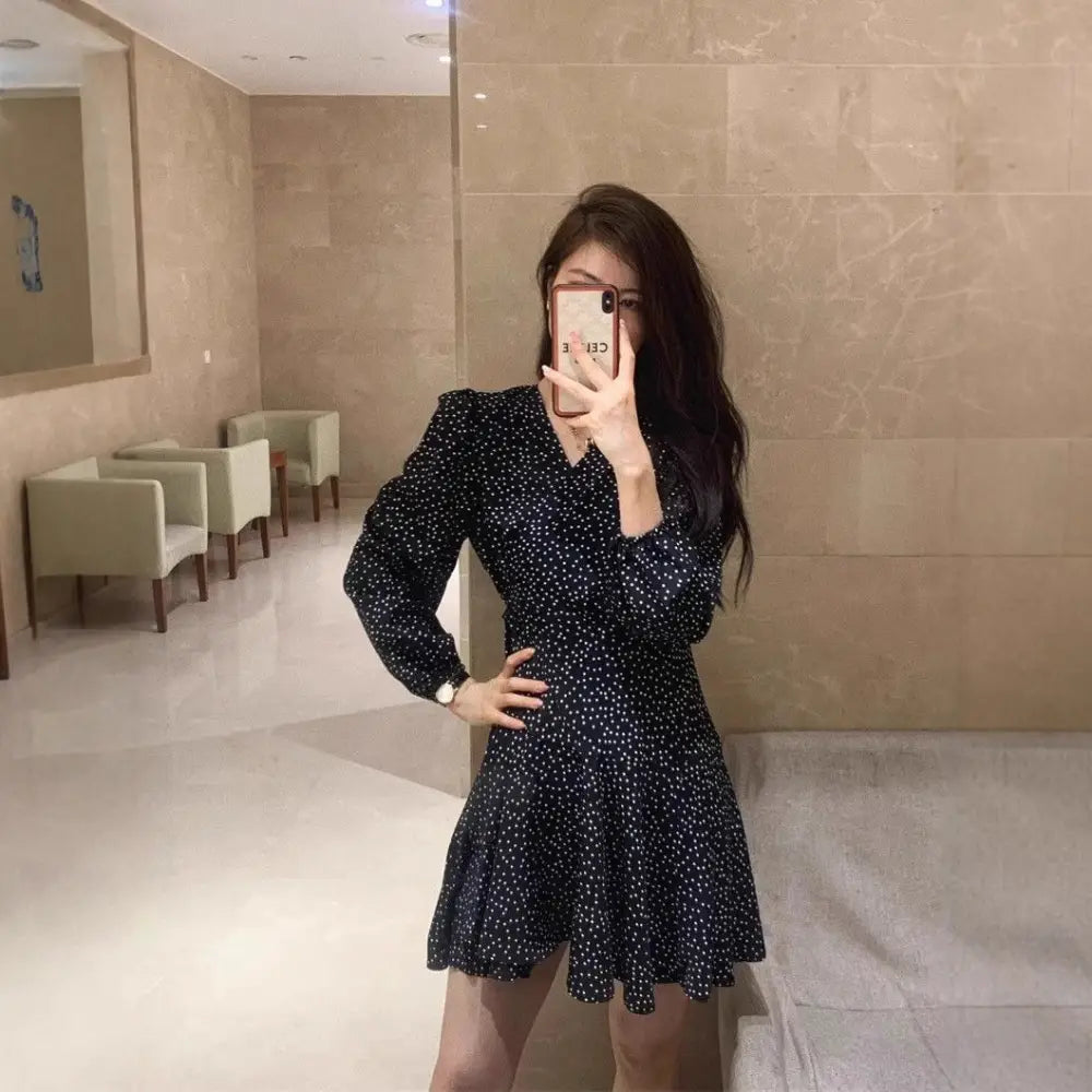 Women’s Black Temperament Midi Dress - dress
