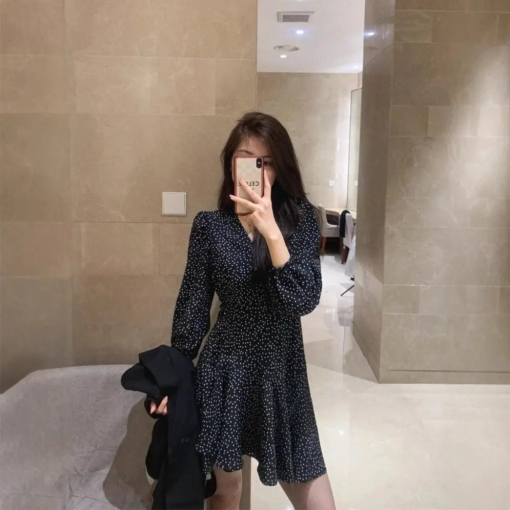 Women’s Black Temperament Midi Dress - dress