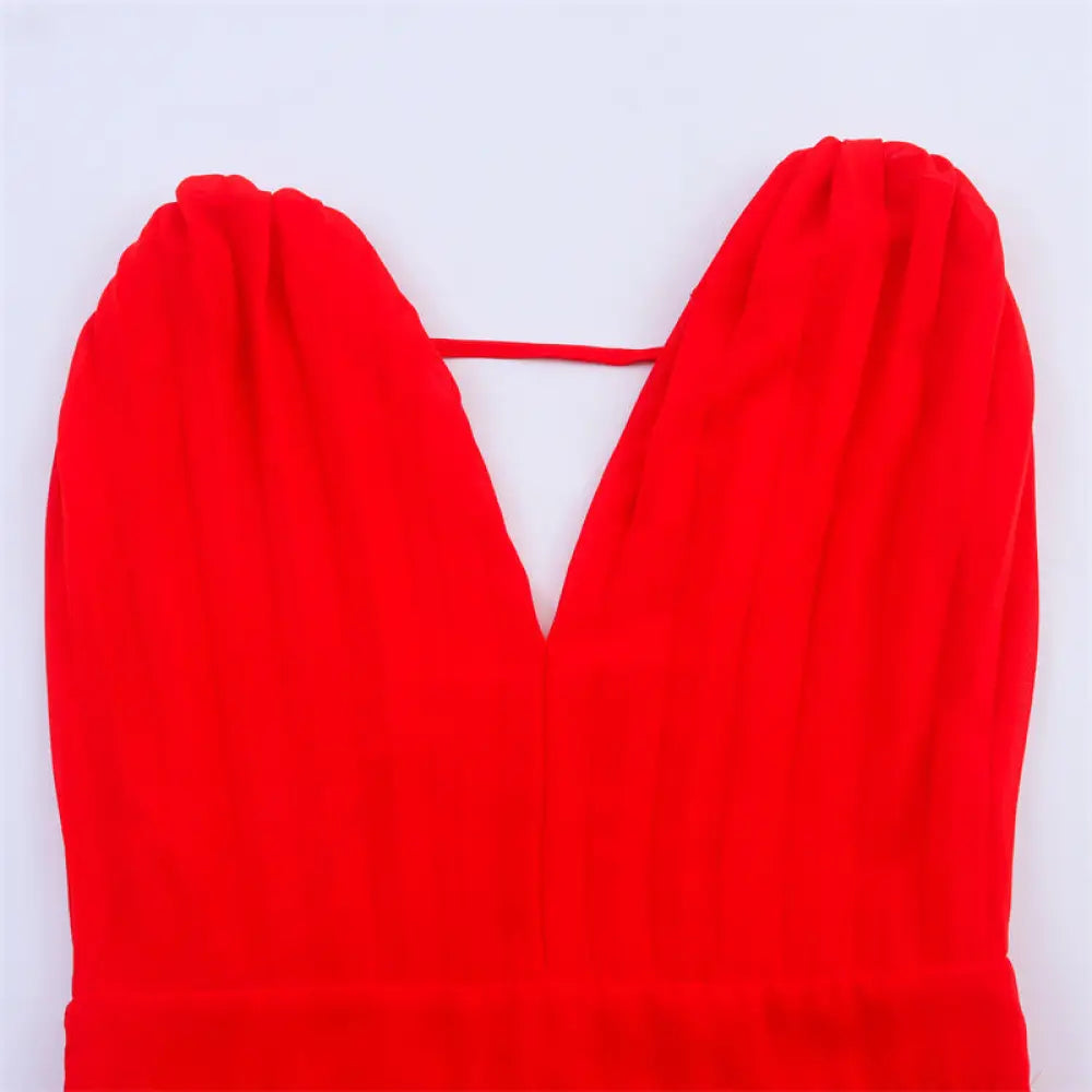 Womens Minimalist Pleated Midi Dress - dress